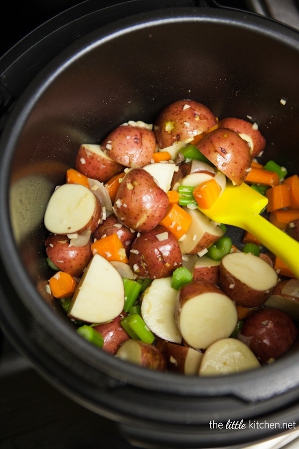 Pressure Cooker Red Wine Beef Stew from thelittlekitchen.net