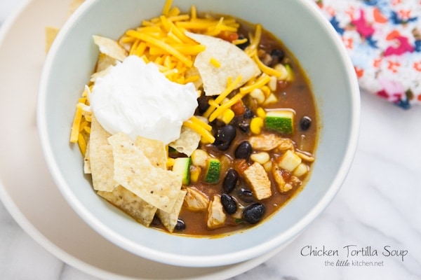 Chicken Tortilla Soup from thelittlekitchen.net