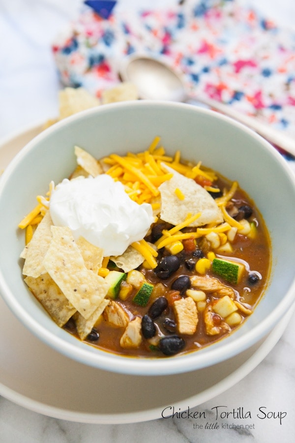 Chicken Tortilla Soup from thelittlekitchen.net