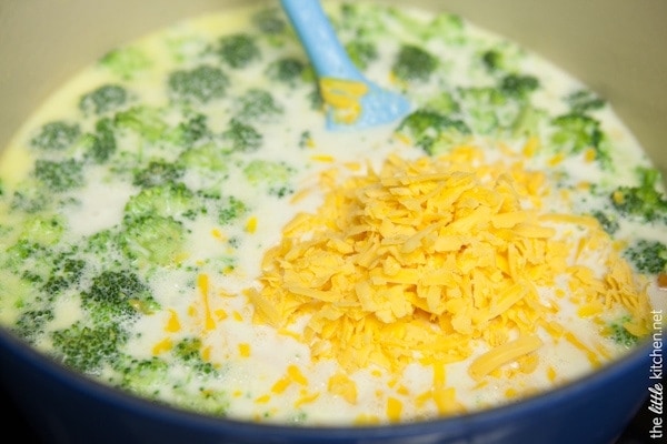 Easy Broccoli Cheddar Cheese Soup from thelittlekitchen.net