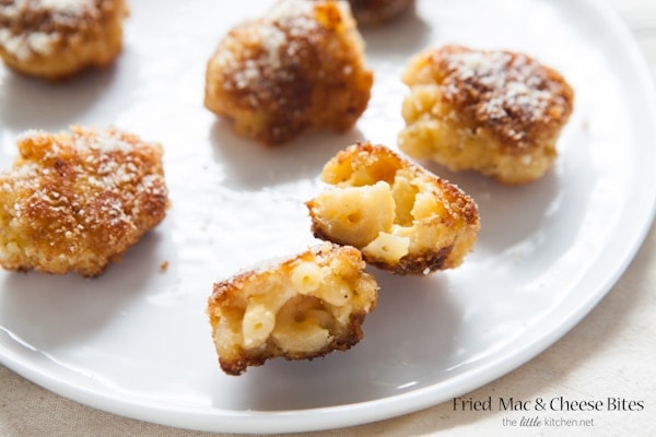 Fried Mac & Cheese Bites from thelittlekitchen.net