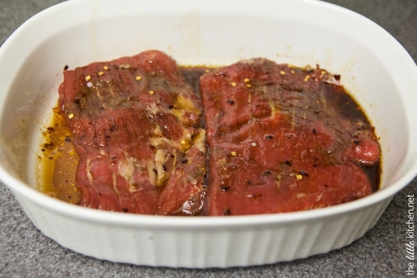 Grilled Flank Steak with Chimichurri Butter from thelittlekitchen.net