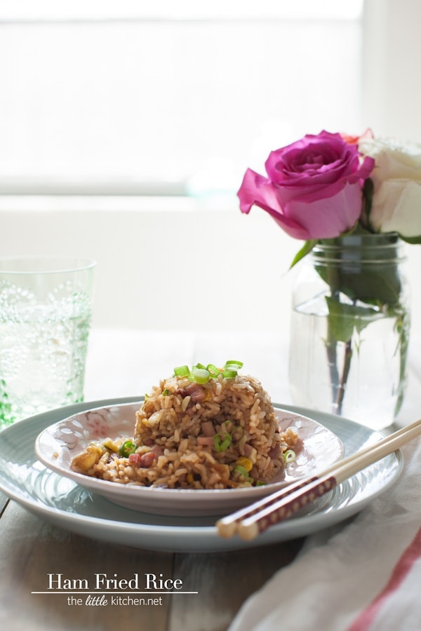 Secret Ingredient Ham Fried Rice from thelittlekitchen.net