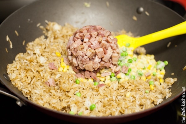 Secret Ingredient Ham Fried Rice from thelittlekitchen.net