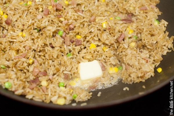 Secret Ingredient Ham Fried Rice from thelittlekitchen.net