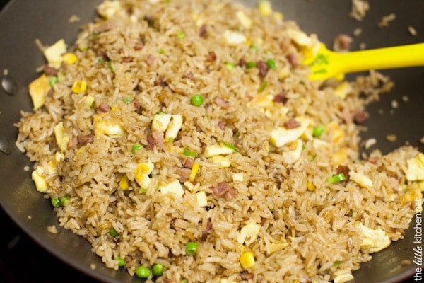 Secret Ingredient Ham Fried Rice from thelittlekitchen.net