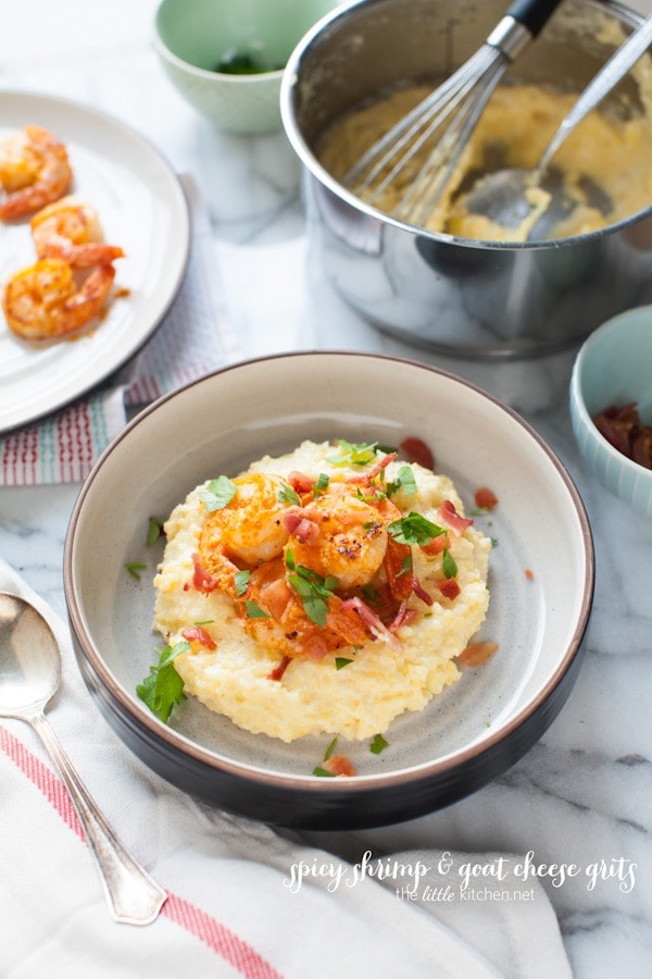 Spicy Shrimp and Grits from thelittlekitchen.net