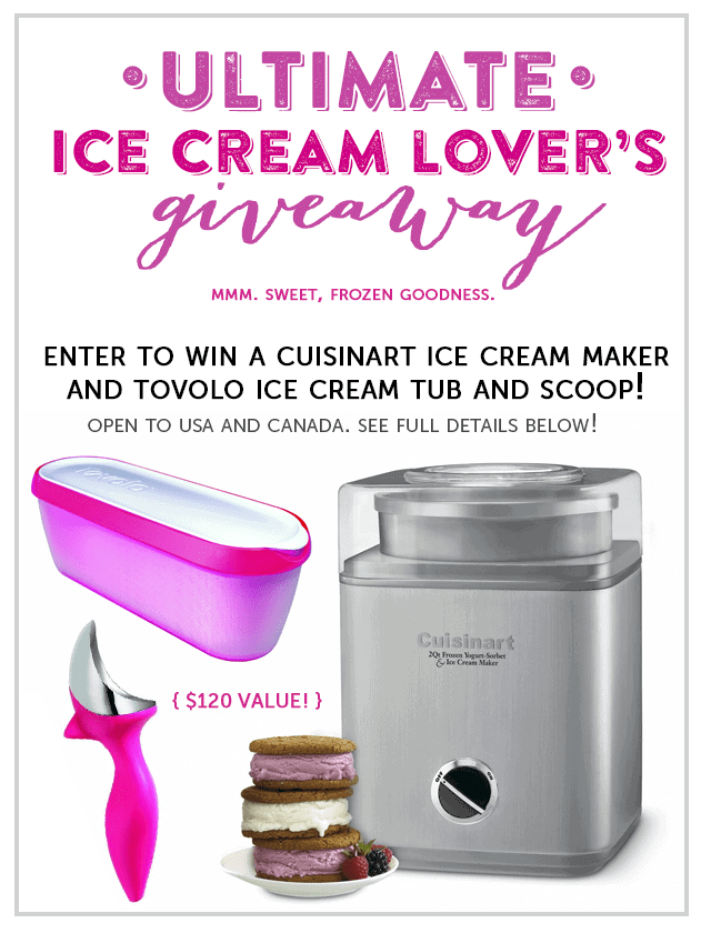 Ice Cream Lover's Giveaway from thelittlekitchen.net