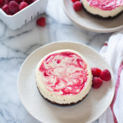 White Chocolate Raspberry Cheesecake from thelittlekitchen.net