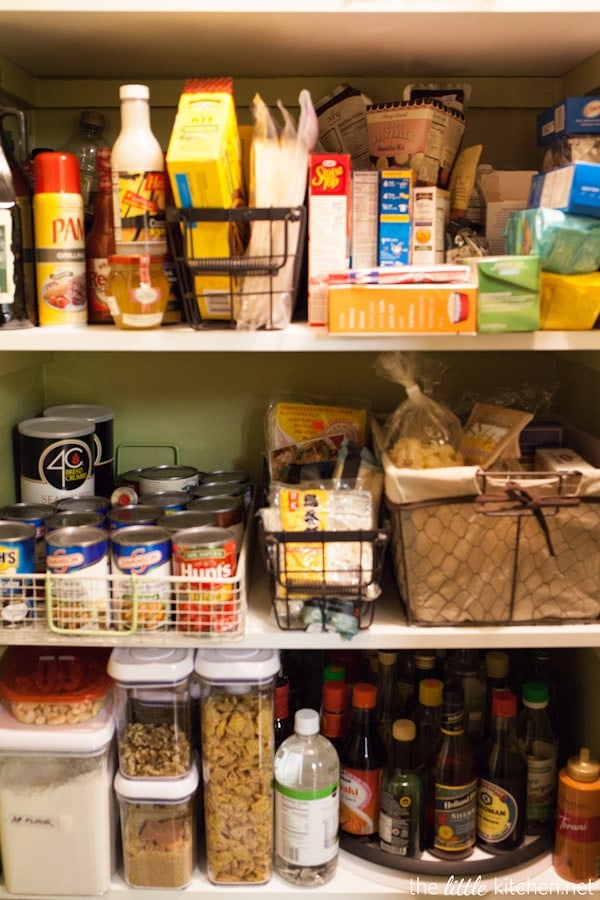 Kitchen Organizing Tip: Get rid of what you don’t need and make things that you use every day accessible in your pantry.