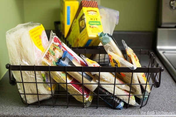 Kitchen Organizing Tip: Get rid of what you don’t need and make things that you use every day accessible in your pantry.