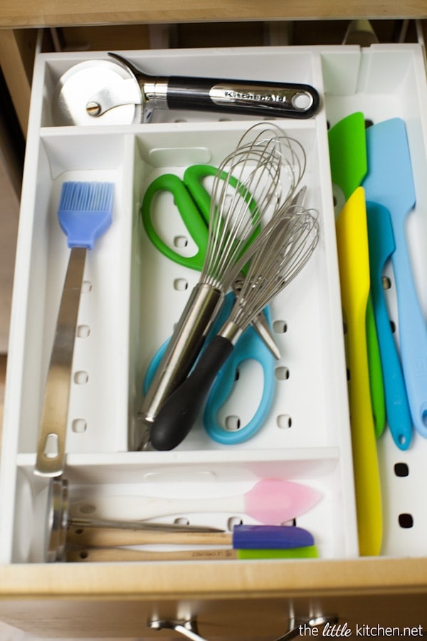 Kitchen Organizing Tip: In your gadget drawer, use drawer dividers and drawer organizers to keep every day items easy to find.