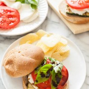 Grilled Zucchini Caprese Sandwich from thelittlekitchen.net