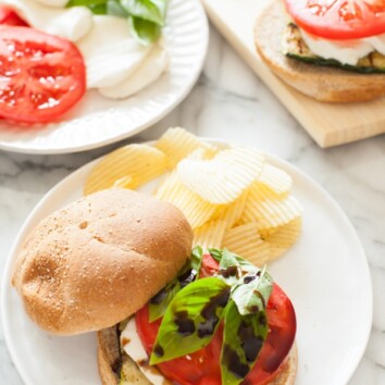 Grilled Zucchini Caprese Sandwich from thelittlekitchen.net