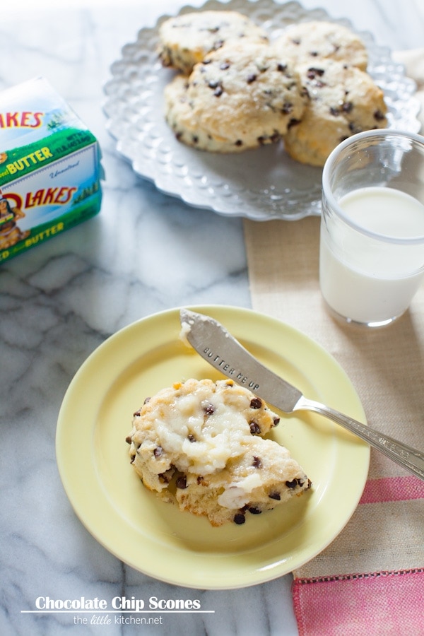 Chocolate Chip Scones from thelittlekitchen.net