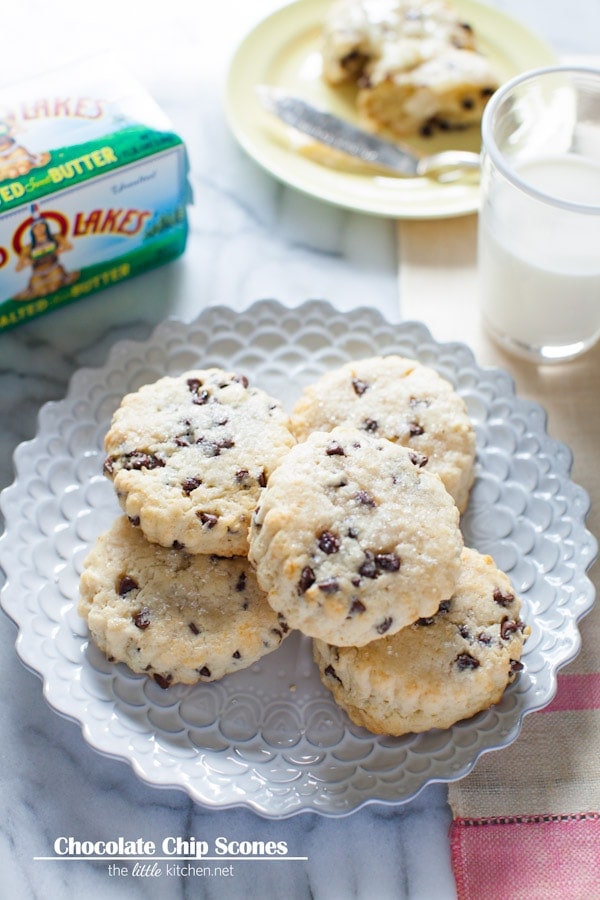 Chocolate Chip Scones from thelittlekitchen.net