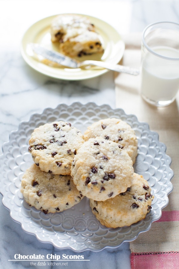 Chocolate Chip Scones from thelittlekitchen.net