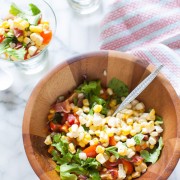 Fresh Corn Salad with Bacon from thelittlekitchen.net