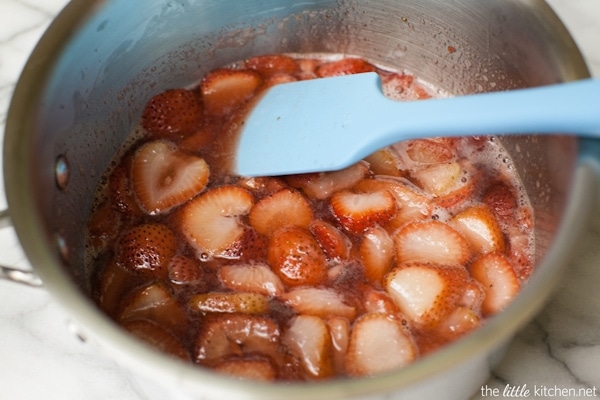 Fried Donut Holes with Strawberry Glaze