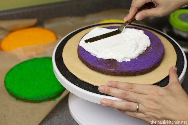 Rainbow Birthday Cake from thelittlekitchen.net