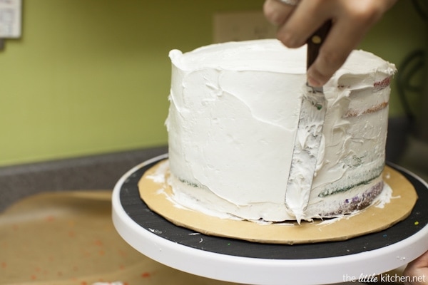 Rainbow Birthday Cake from thelittlekitchen.net