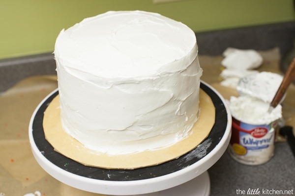 Rainbow Birthday Cake from thelittlekitchen.net