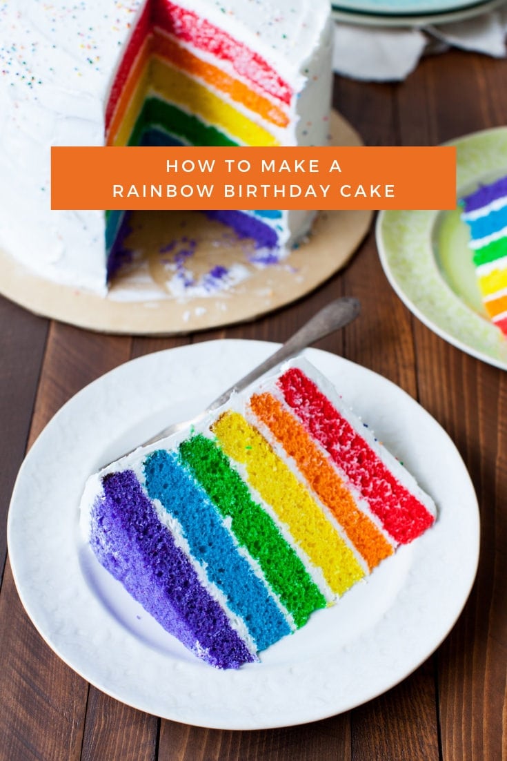 Rainbow Birthday Cake from thelittlekitchen.net