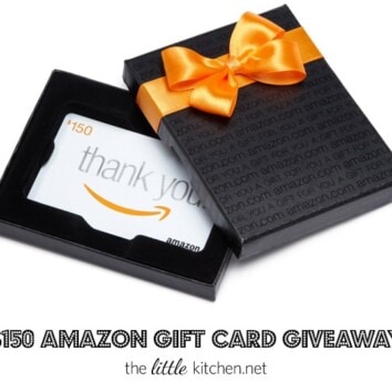$150 Amazon Gift Card Giveaway from thelittlekitchen.net