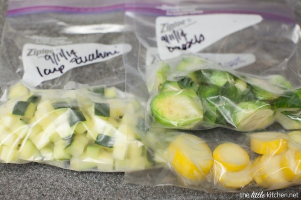 How to Freeze Vegetables from thelittlekitchen.net