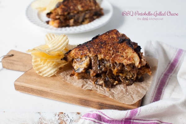 BBQ Portobello Grilled Cheese from thelittlekitchen.net