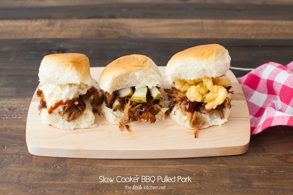 Slow Cooker BBQ Pulled Pork from thelittlekitchen.net