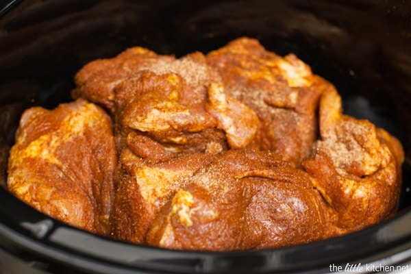 Slow Cooker BBQ Pulled Pork from thelittlekitchen.net