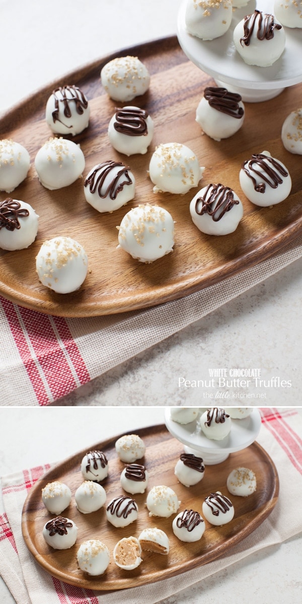 White Chocolate Peanut Butter Truffles from thelittlekitchen.net