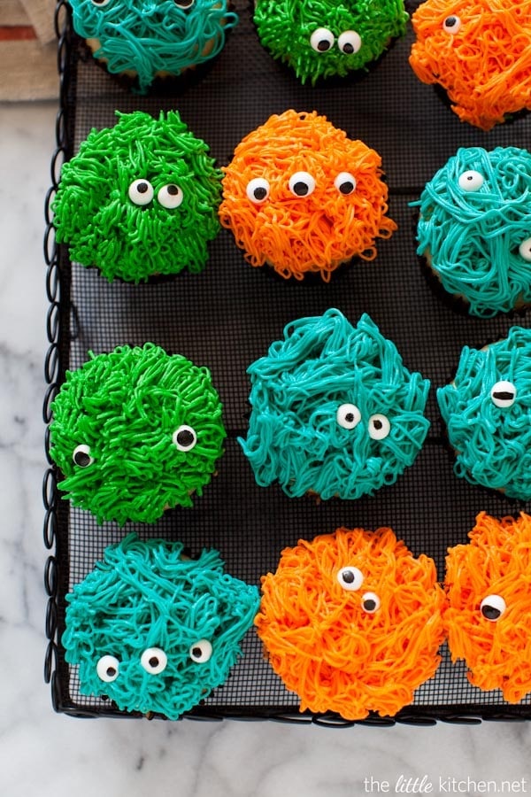 Monster Cupcakes from thelittlekitchen.net