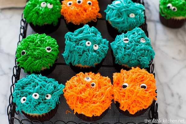 Monster Cupcakes from thelittlekitchen.net