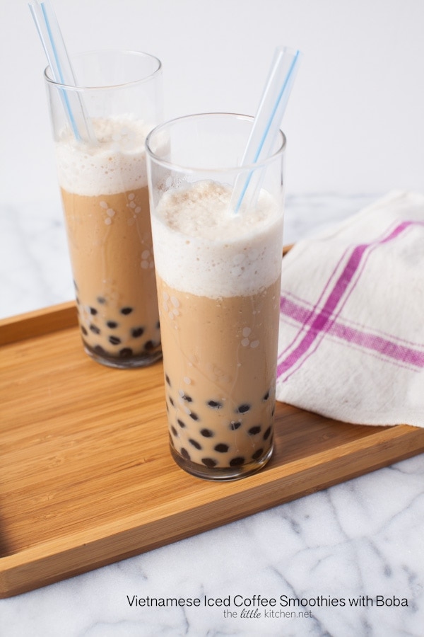 Vietnamese Iced Coffee Smoothie With Boba The Little Kitchen - ice cream smoothie and coffee menu for roblox roblox