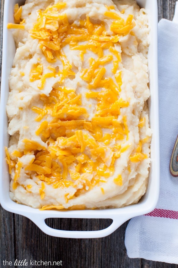 Cheesy Mashed Potatoes from thelittlekitchen.net