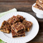 Chocolate Chip Pecan Pie Bars from thelittlekitchen.net