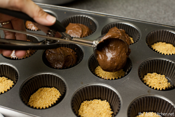 Chocolate Pumpkin S'mores Cupcakes from thelittlekitchen.net