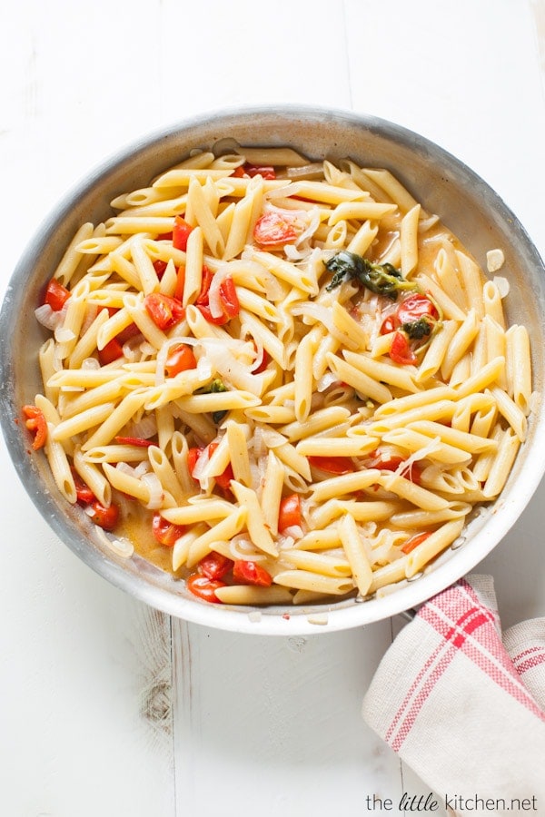 I have had doubts too but seriously it's so good...and so easy. Just throw all of the ingredients into a pan and cook! One Pot Penne Pasta with Tomato & Basil from thelittlekitchen.net