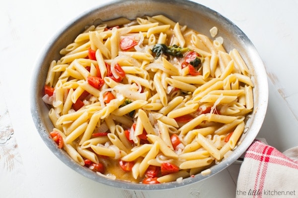 I have had doubts too but seriously it's so good...and so easy. Just throw all of the ingredients into a pan and cook! One Pot Penne Pasta with Tomato & Basil from thelittlekitchen.net
