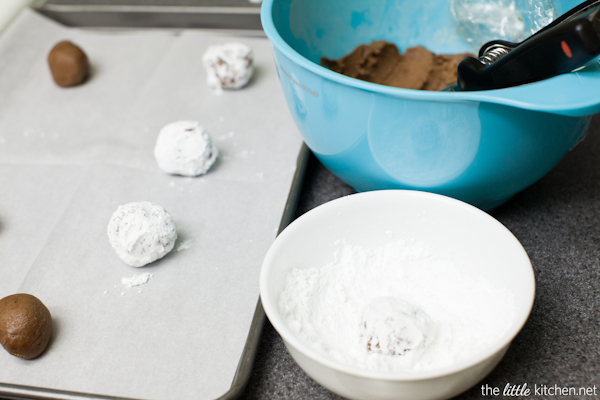 Nutella Cream Cheese Crinkle Cookies from thelittlekitchen.net