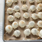 White Chocolate Cookie Butter Truffles from thelittlekitchen.net