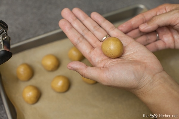 White Chocolate Cookie Butter Truffles from thelittlekitchen.net