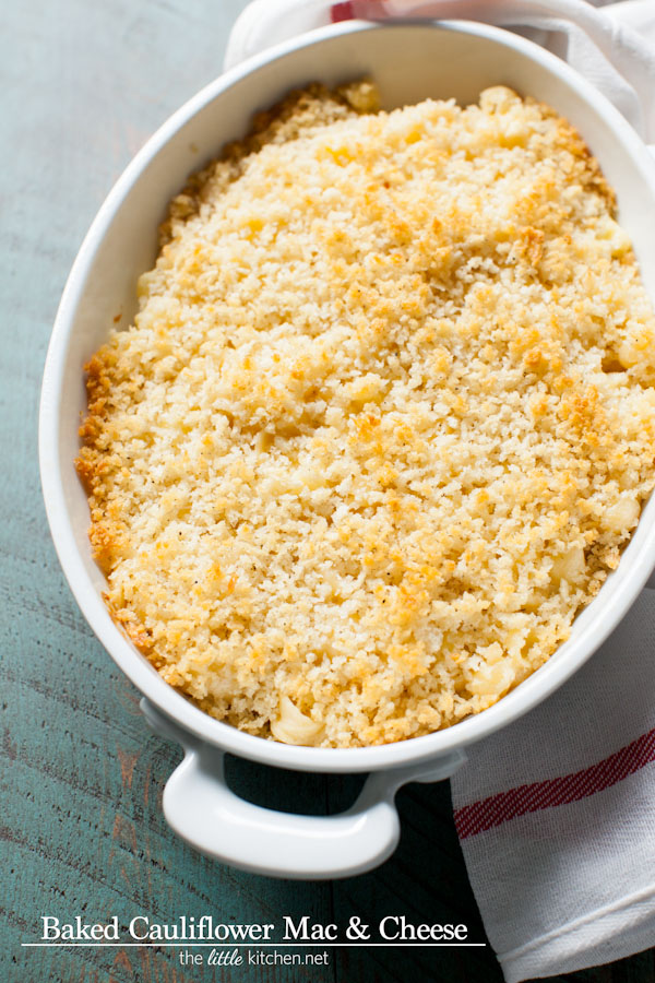 Baked Cauliflower Macaroni & Cheese from thelittlekitchen.net