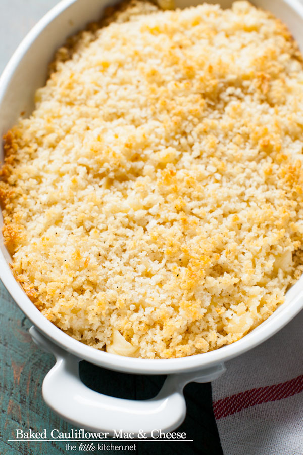 Baked Cauliflower Macaroni & Cheese from thelittlekitchen.net