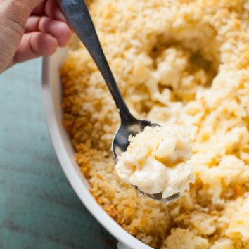 Baked Cauliflower Macaroni & Cheese from thelittlekitchen.net