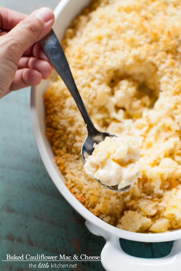 Baked Cauliflower Macaroni & Cheese from thelittlekitchen.net