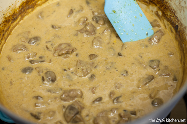 Beef Stroganoff with Buttered Noodles Recipe from thelittlekitchen.net