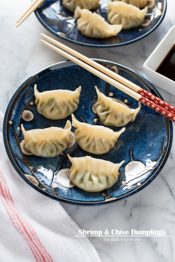 Shrimp & Chive Dumplings from thelittlekitchen.net